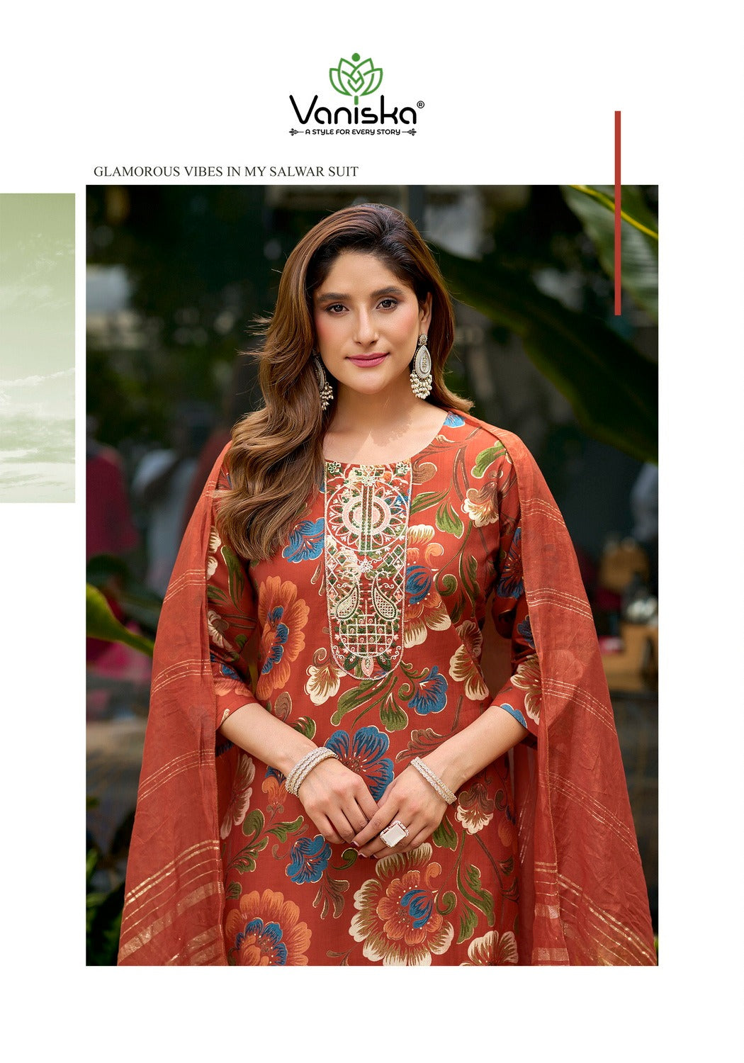 Fiona Vaniska Vertican Readymade Pant Style Suits Supplier