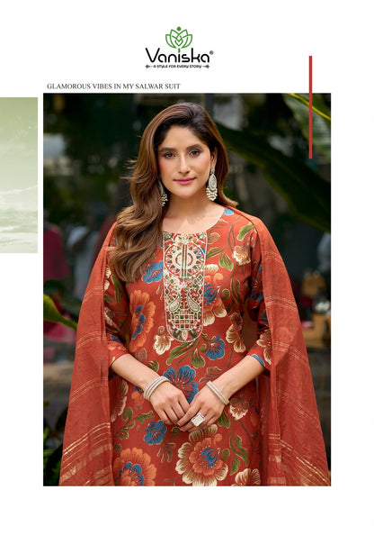 Fiona Vaniska Vertican Readymade Pant Style Suits Supplier