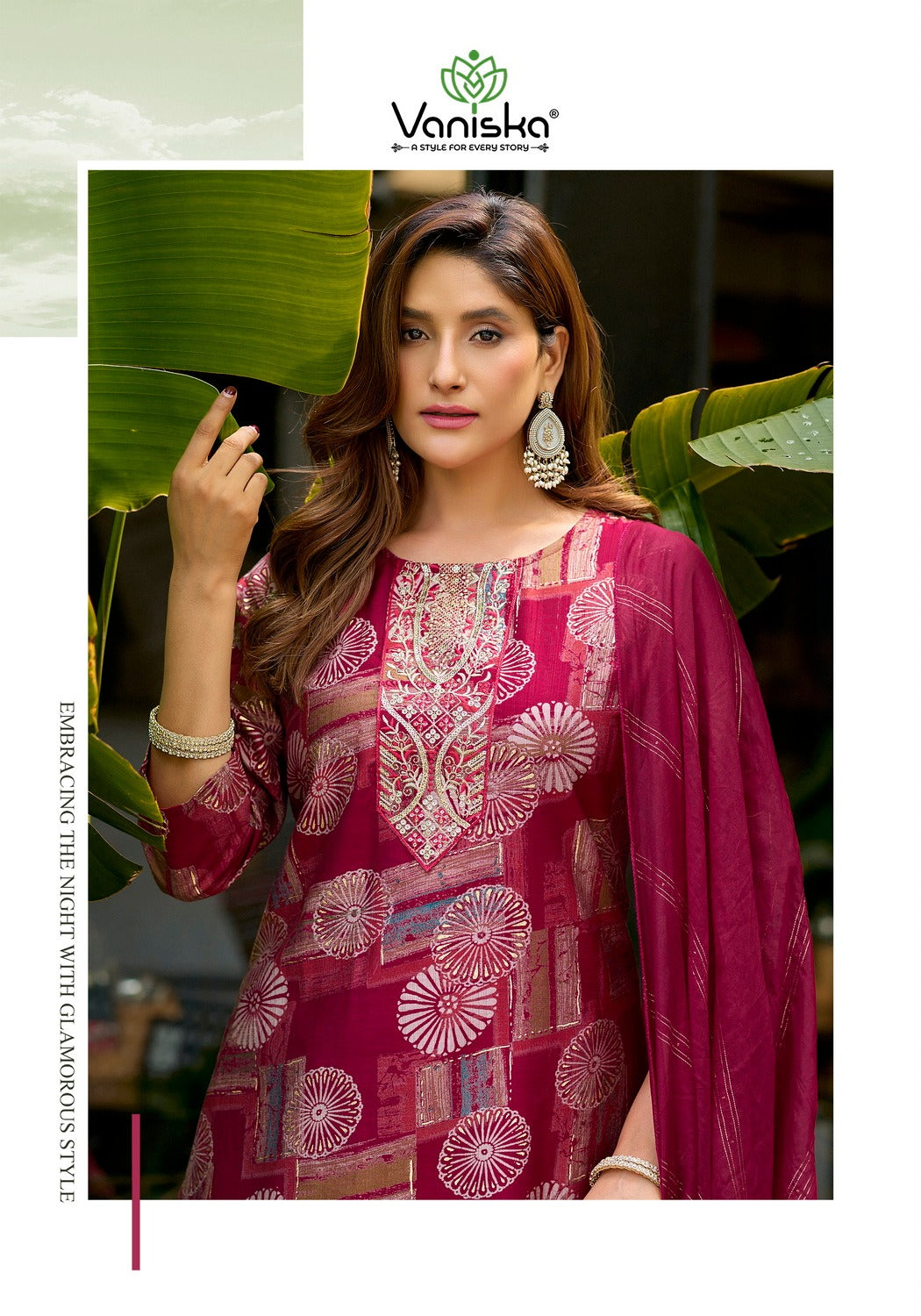 Fiona Vaniska Vertican Readymade Pant Style Suits Supplier
