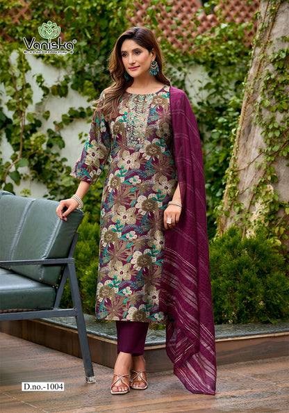 Fiona Vaniska Vertican Readymade Pant Style Suits Supplier