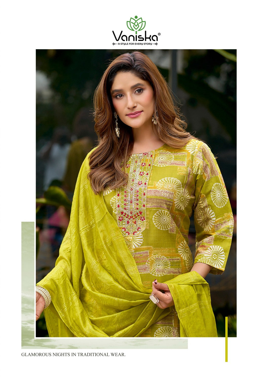Fiona Vaniska Vertican Readymade Pant Style Suits Supplier