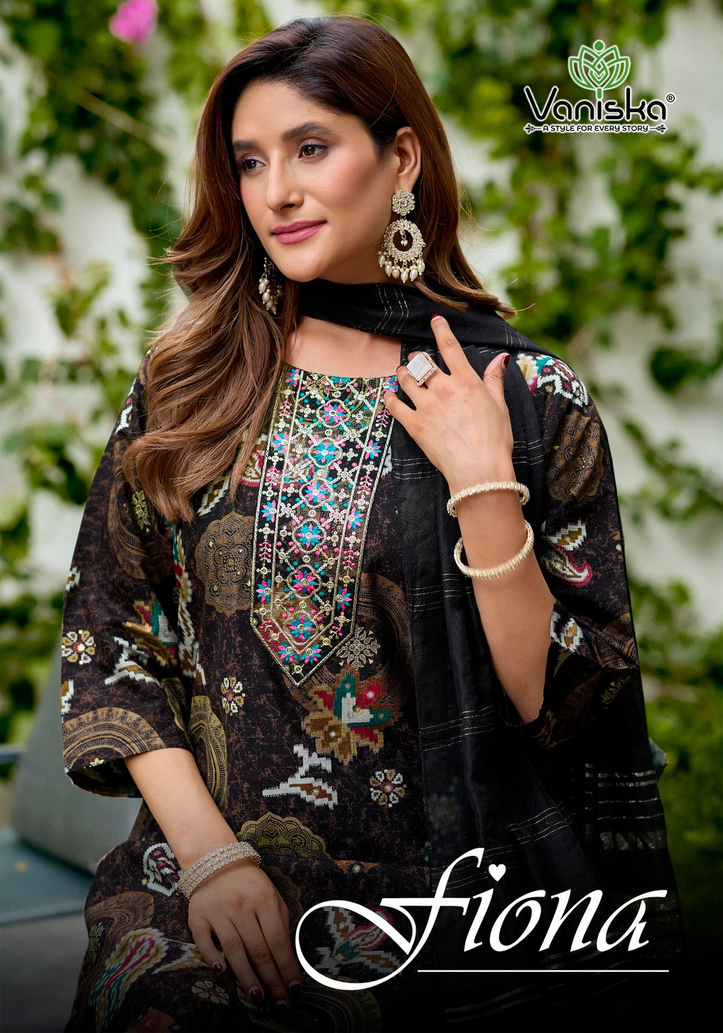 Fiona Vaniska Vertican Readymade Pant Style Suits Supplier