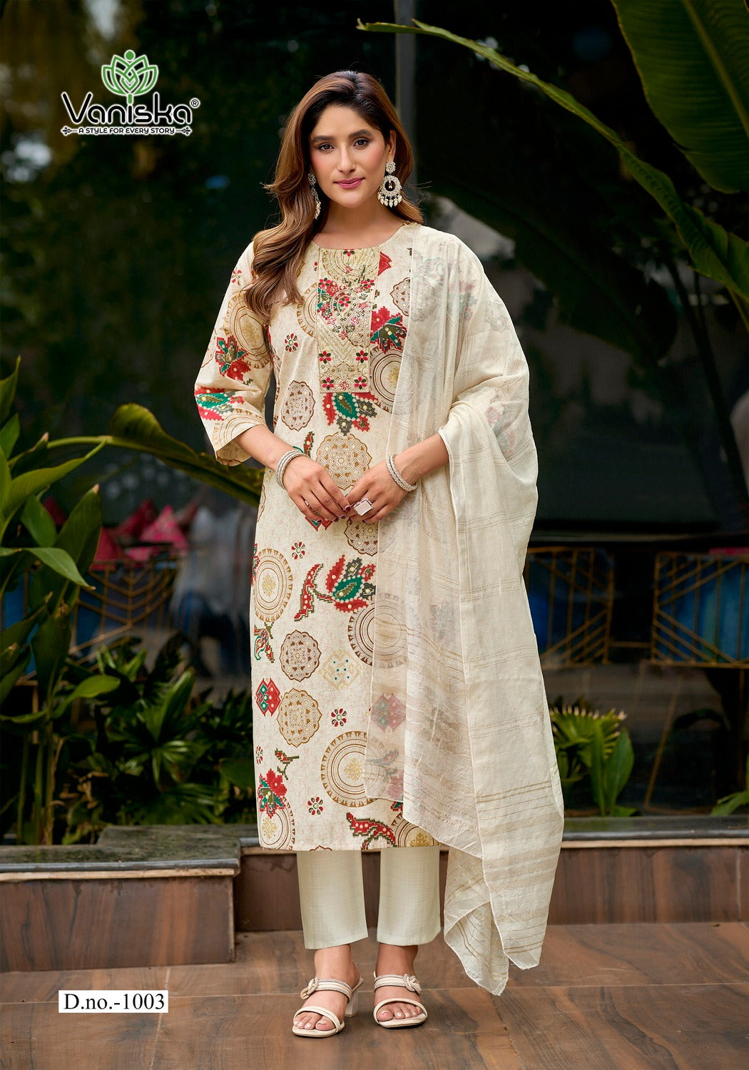 Fiona Vaniska Vertican Readymade Pant Style Suits Supplier