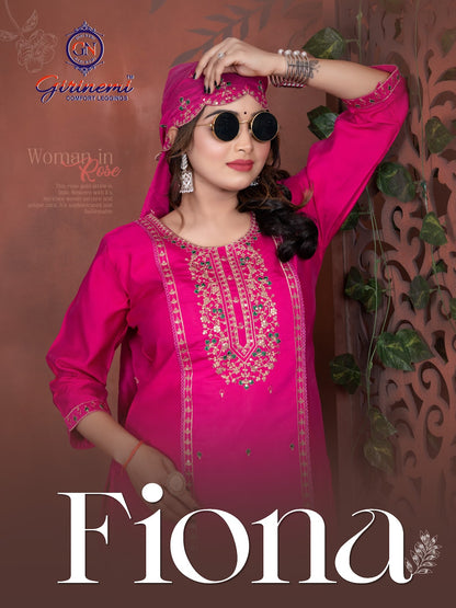 Fiona Vol 1 Girinemi Roman Silk Readymade Pant Style Suits Manufacturer Ahmedabad