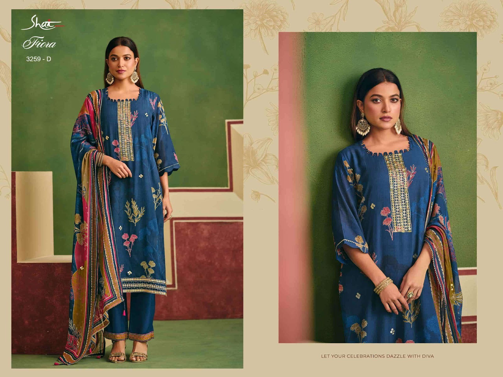 Fiora 3259 Shai Jay Vijay Moga Silk Pant Style Suits Wholesale Rate