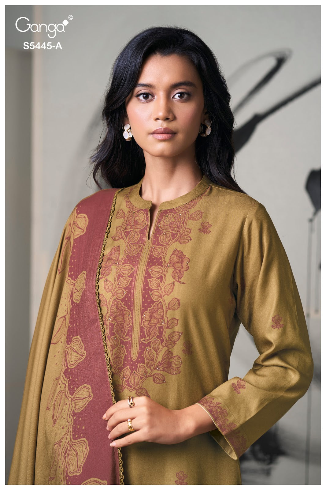 Fiorella S5445 Ganga Wool Pashmina Suits Manufacturer Gujarat