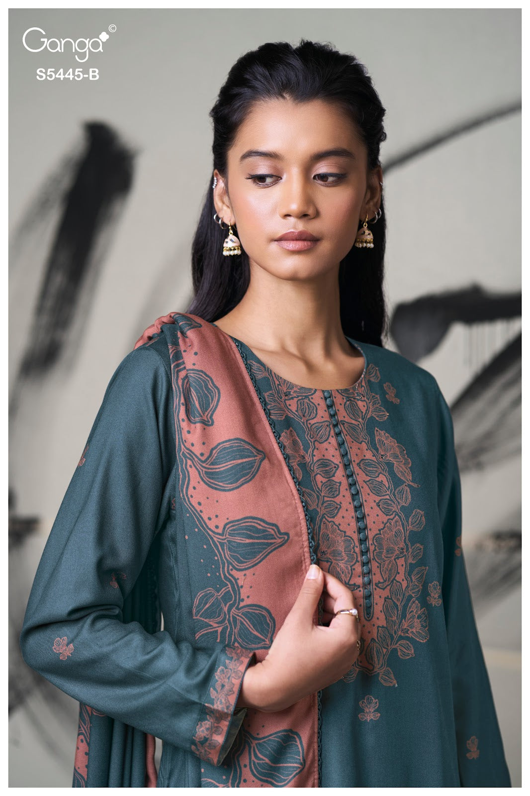 Fiorella S5445 Ganga Wool Pashmina Suits Manufacturer Gujarat