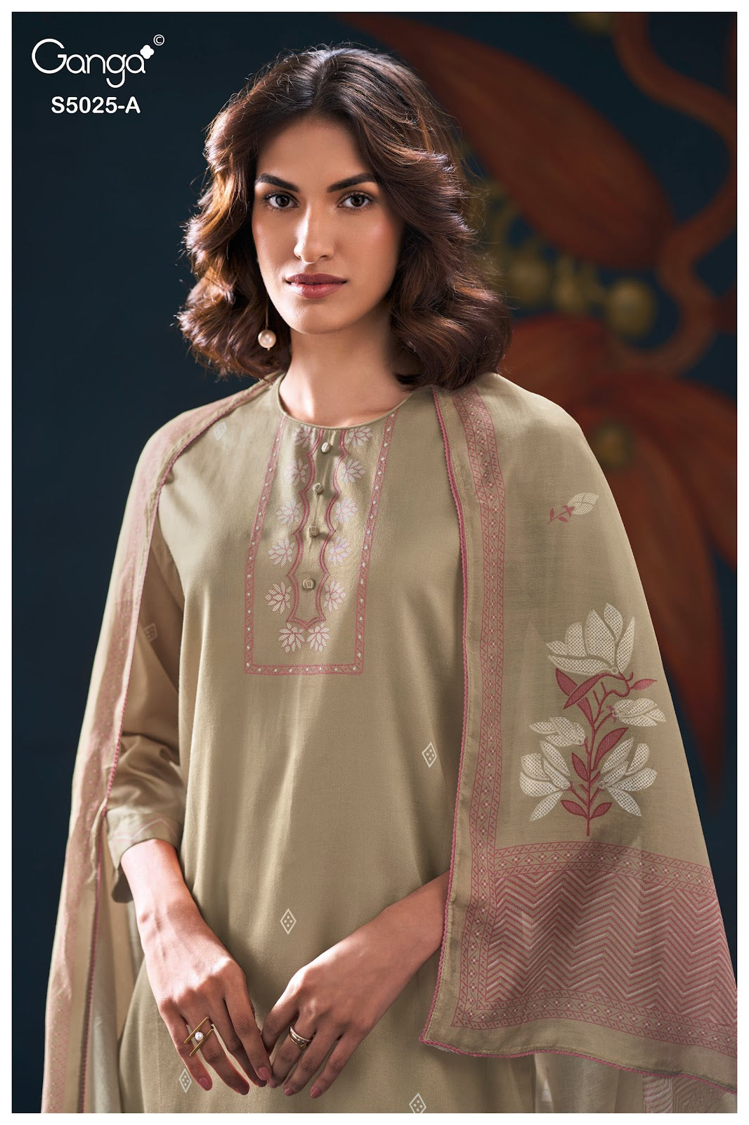 Fiori S5025 Ganga Cotton Satin Plazzo Style Suits Exporter Gujarat