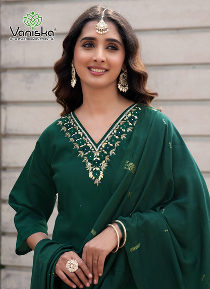 Florina Vol 1 Vaniska Roman Silk Readymade Pant Style Suits Exporter