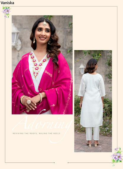 Florina Vol 1 Vaniska Roman Silk Readymade Pant Style Suits Exporter