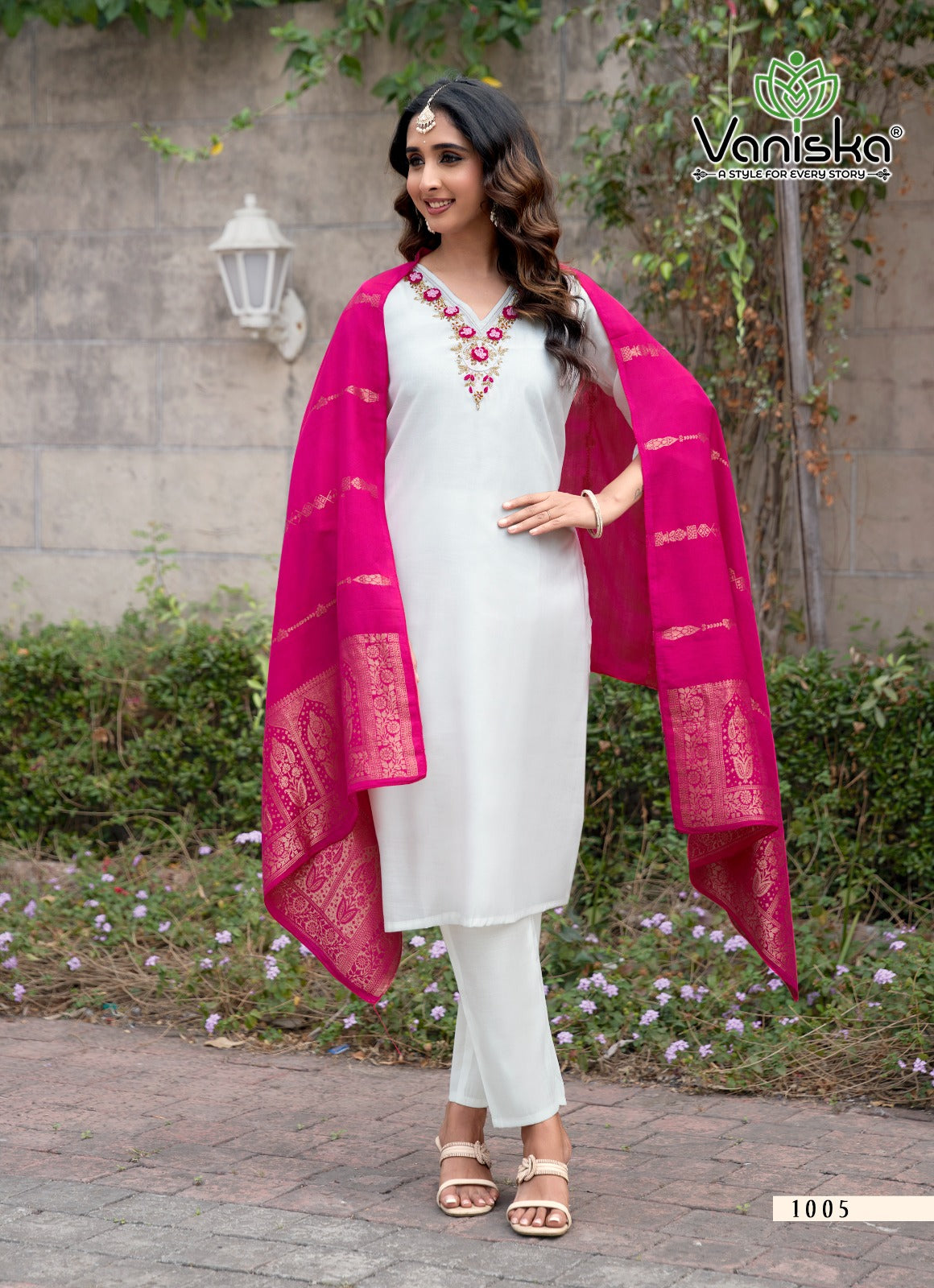 Florina Vol 1 Vaniska Roman Silk Readymade Pant Style Suits Exporter