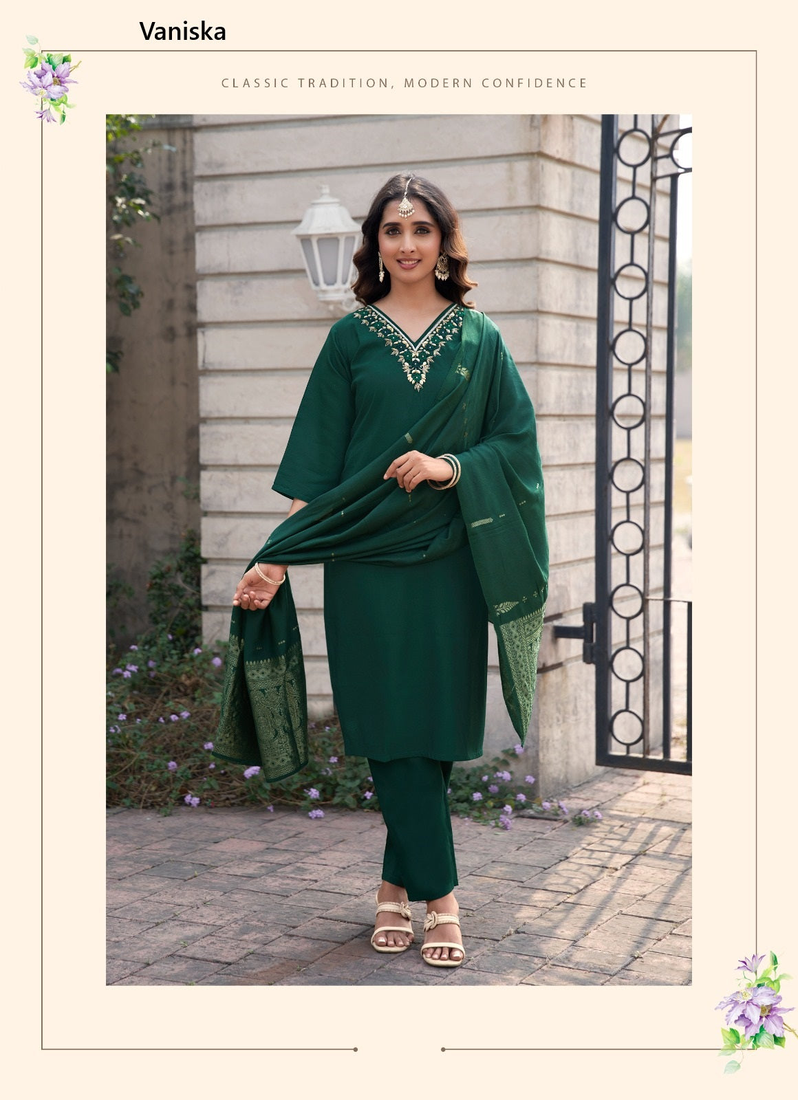 Florina Vol 1 Vaniska Roman Silk Readymade Pant Style Suits Exporter