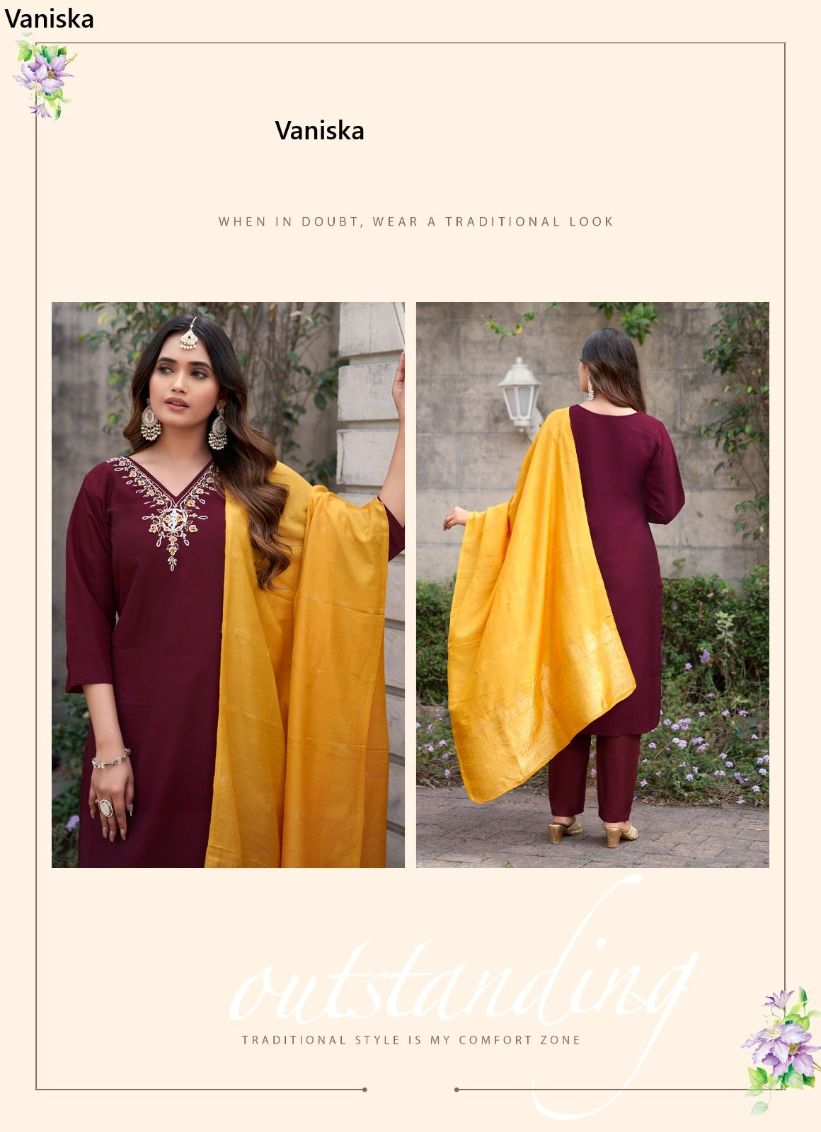 Florina Vol 1 Vaniska Roman Silk Readymade Pant Style Suits Exporter