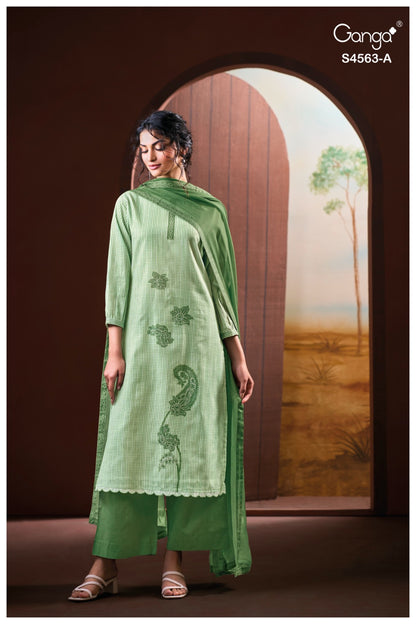 Firaeka 4563 Ganga Cotton Pant Style Suits Exporter