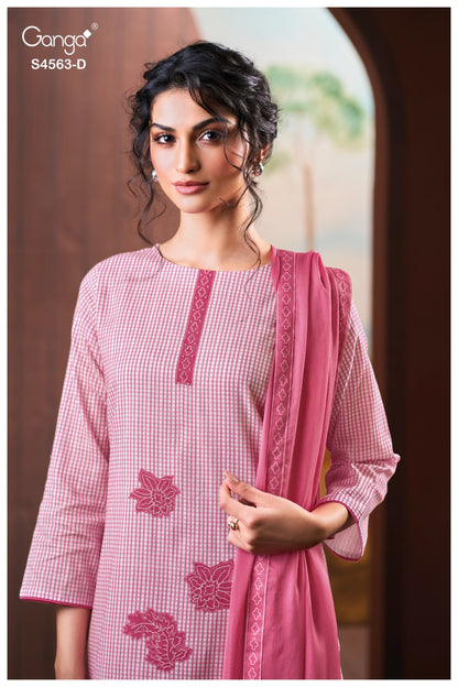 Firaeka 4563 Ganga Cotton Pant Style Suits Exporter