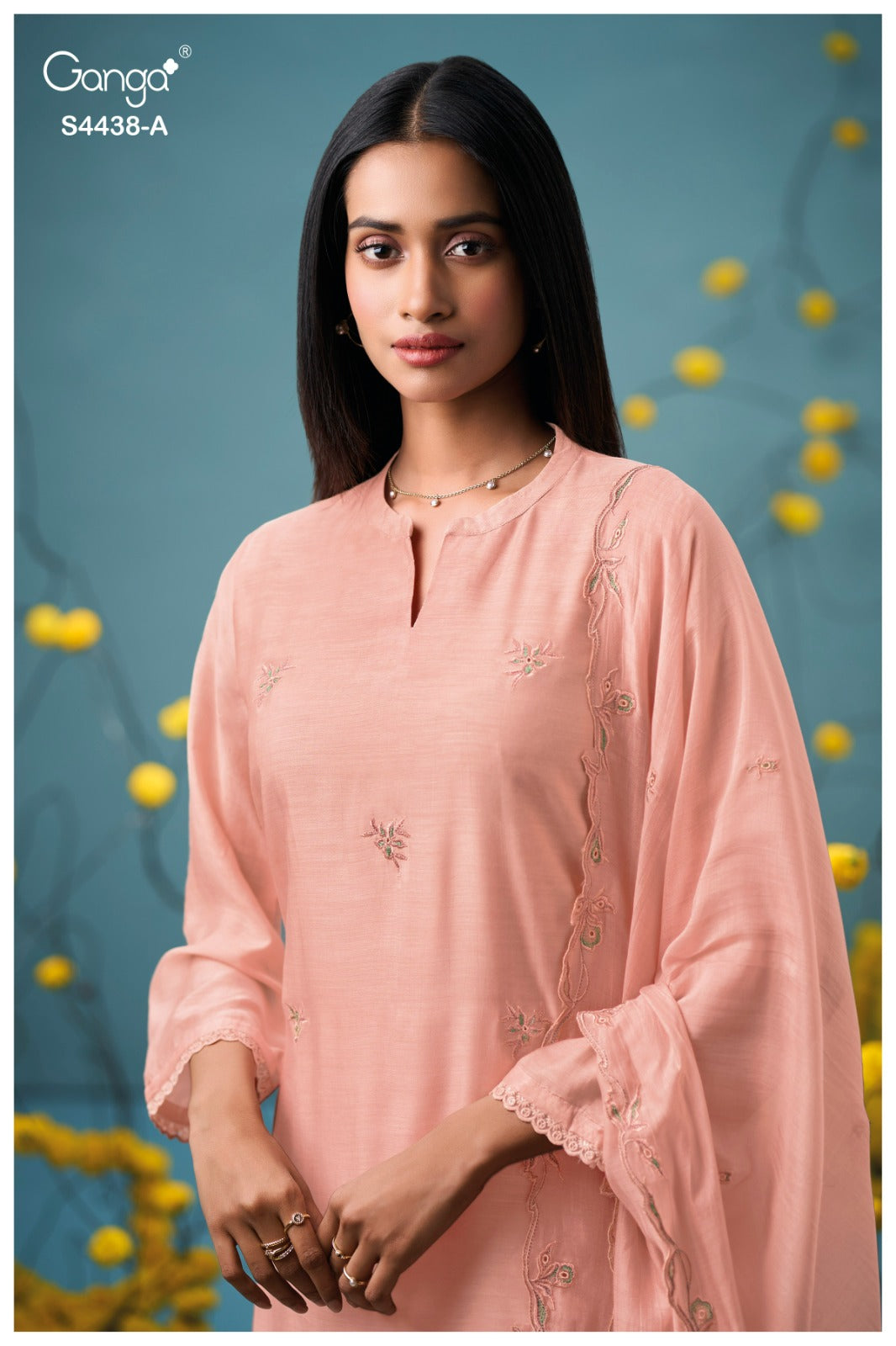 Firasha S4438 Ganga Bemberg Silk Pant Style Suits Exporter India