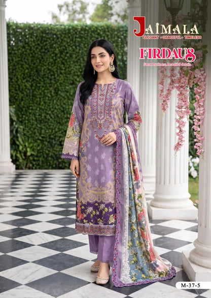 Firdaus Jaimala Cambric Cotton Karachi Readymade Suits Supplier India