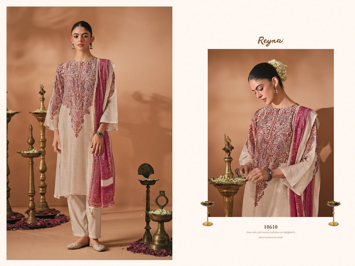 Firdaus Reyna Raw Silk Pant Style Suits Exporter Ahmedabad