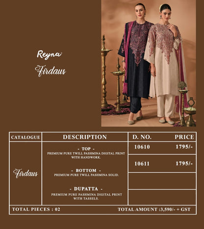 Firdaus Reyna Pashmina Suits Supplier