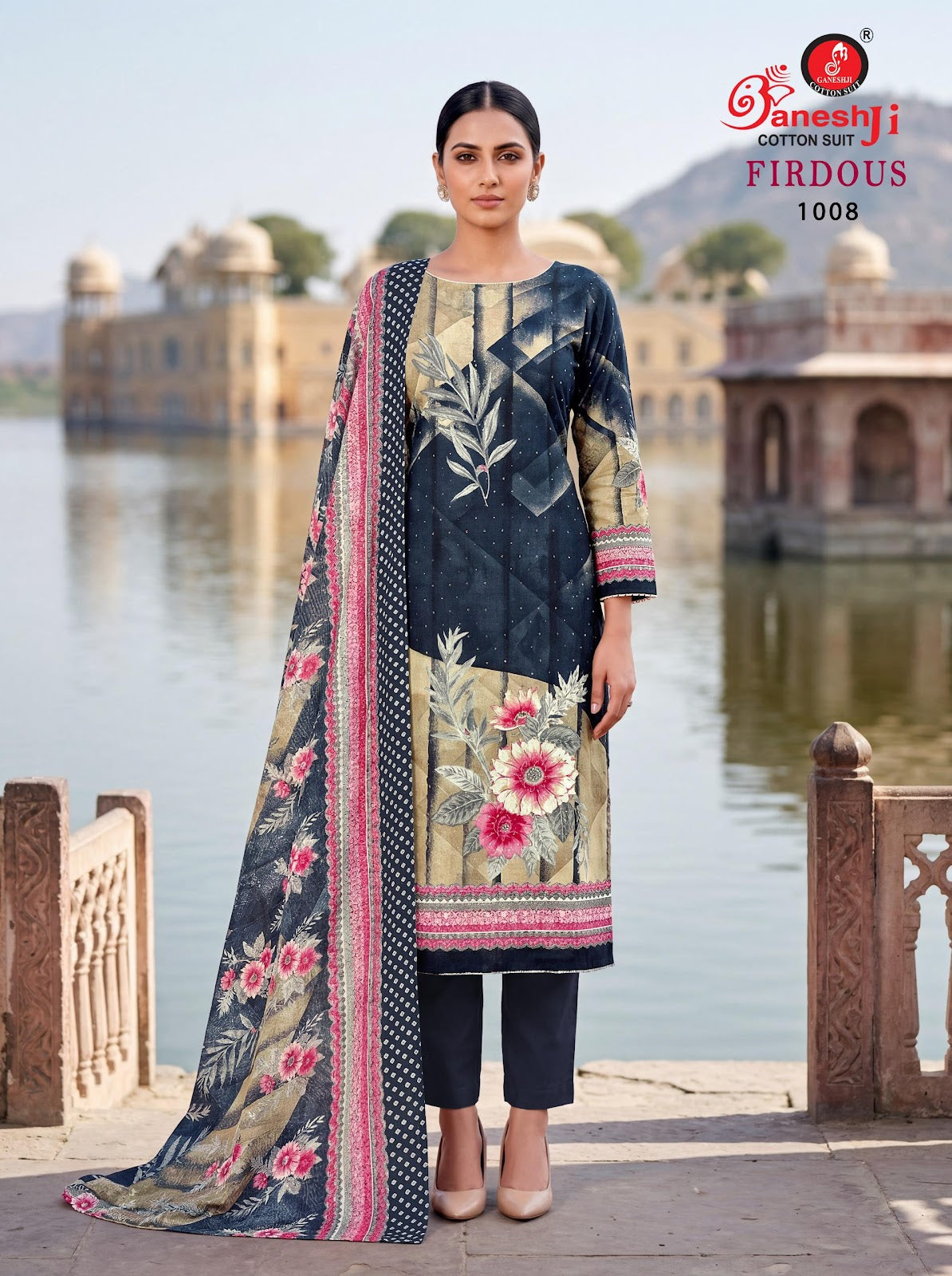 Firdaus Vol 1 Ganeshji Mix Cotton Karachi Salwar Suits Wholesaler