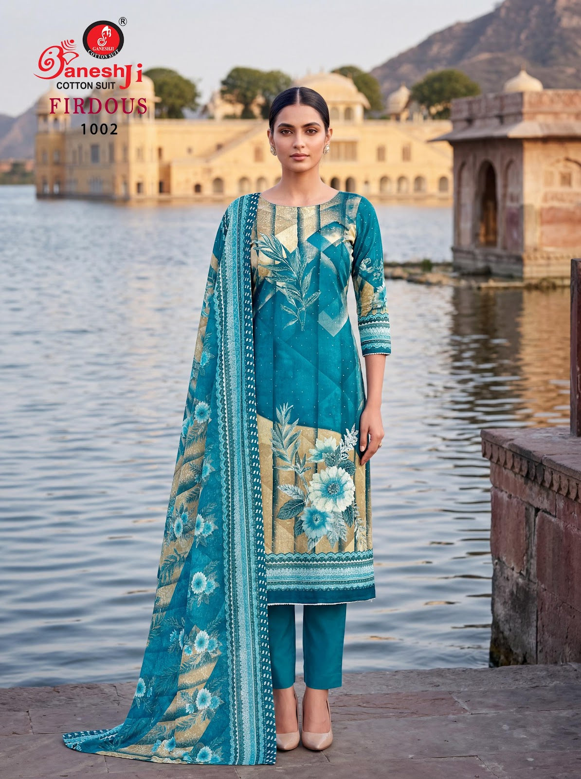 Firdaus Vol 1 Ganeshji Mix Cotton Karachi Salwar Suits Wholesaler