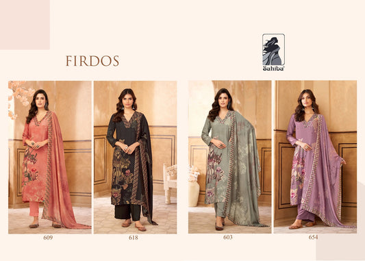 Firdos Sahiba Muslin Silk Plazzo Style Suits Wholesaler India
