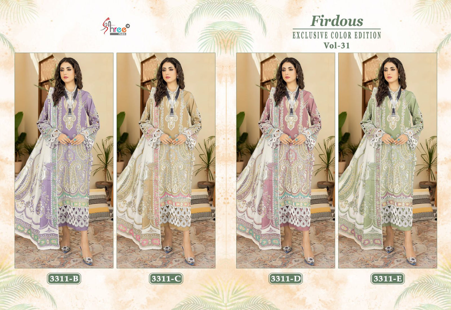 Firdous Exculsive Color Edition Vol 31 Shree Fabs Cotton Pakistani Patch Work Suits Wholesale