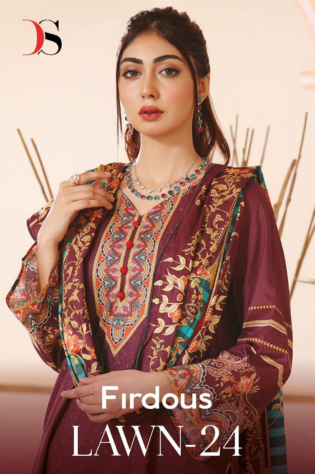 Firdous Lawn 24 Deepsy Cotton Pakistani Salwar Suits