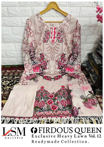 Firdous Queen Heavy Lawn Vol 12 Lsm Galleria Karachi Readymade Suits Wholesaler Ahmedabad