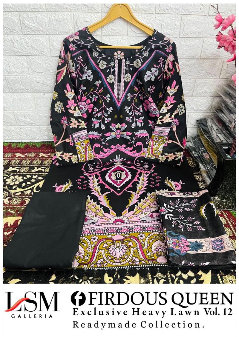 Firdous Queen Heavy Lawn Vol 12 Lsm Galleria Karachi Readymade Suits Wholesaler Ahmedabad