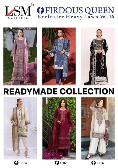 Firdous Queen Vol 16 Heavy Lawn Lsm Galleria Karachi Readymade Suits Manufacturer Ahmedabad