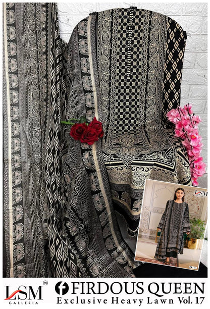 Firdous Queen Vol 17 Heavy Lawn Lsm Galleria Karachi Salwar Suits Manufacturer Gujarat