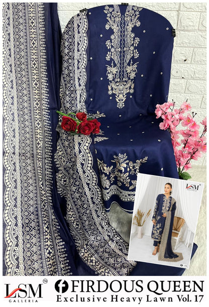 Firdous Queen Vol 17 Heavy Lawn Lsm Galleria Karachi Salwar Suits Manufacturer Gujarat