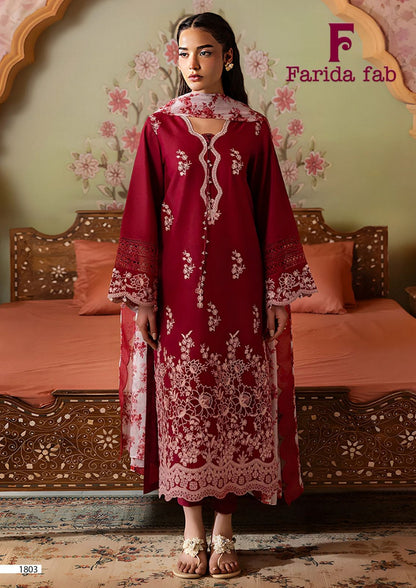 Firdous Queen Vol 18 Farida Fab Lawn Cotton Karachi Salwar Suits Manufacturer Gujarat