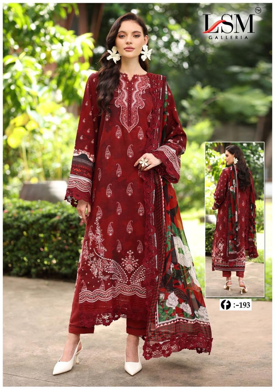 Firdous Queen Vol 19 Lsm Galleria Heavy Lawn Karachi Salwar Suits Supplier Ahmedabad