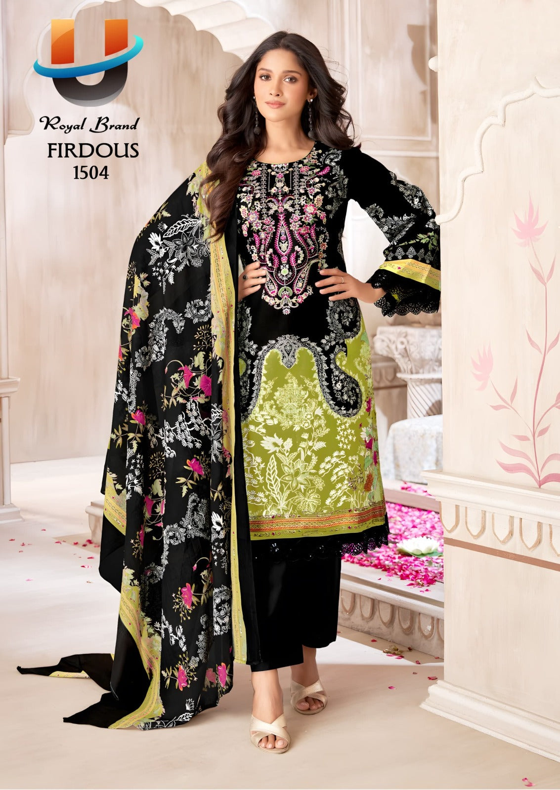 Firdous Vol 15 Royal Brand Cotton Karachi Salwar Suits Wholesaler Ahmedabad