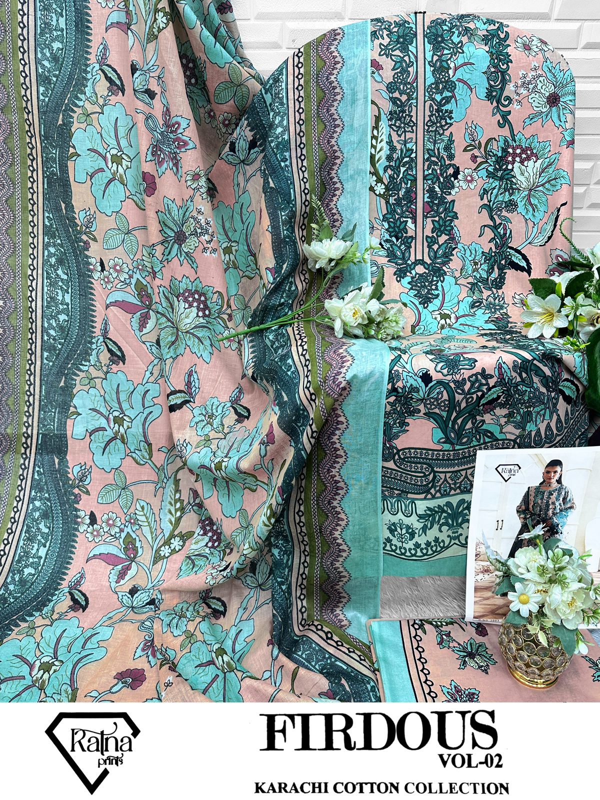 Firdous Vol 2 Ratna Prints Cotton Karachi Salwar Suits Wholesale Price