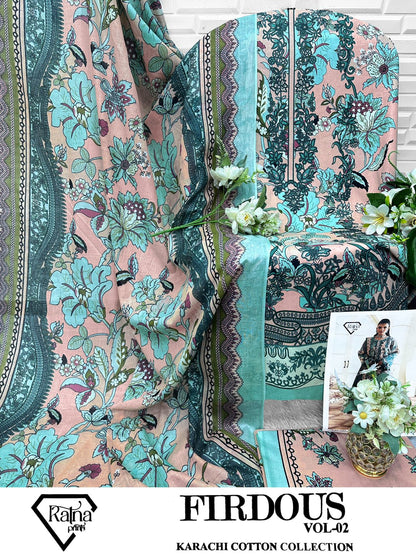 Firdous Vol 2 Ratna Prints Cotton Karachi Salwar Suits Wholesale Price
