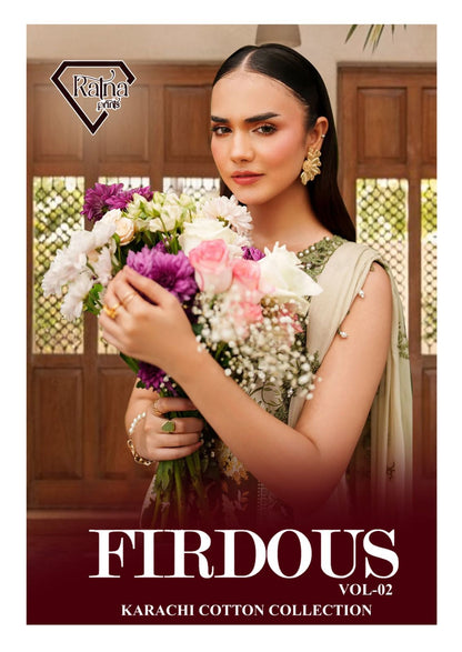 Firdous Vol 2 Ratna Prints Cotton Karachi Salwar Suits Wholesale Price