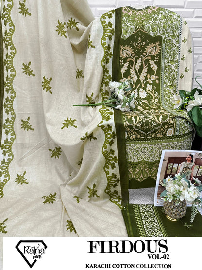 Firdous Vol 2 Ratna Prints Cotton Karachi Salwar Suits Wholesale Price