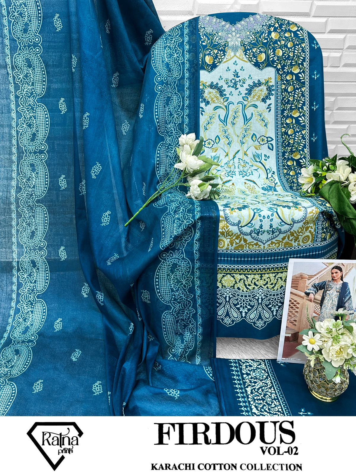Firdous Vol 2 Ratna Prints Cotton Karachi Salwar Suits Wholesale Price