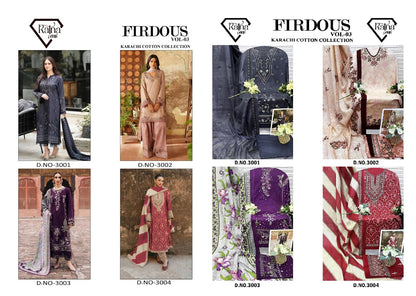 Firdous Vol 3 Ratna Prints Cotton Karachi Salwar Suits Wholesaler