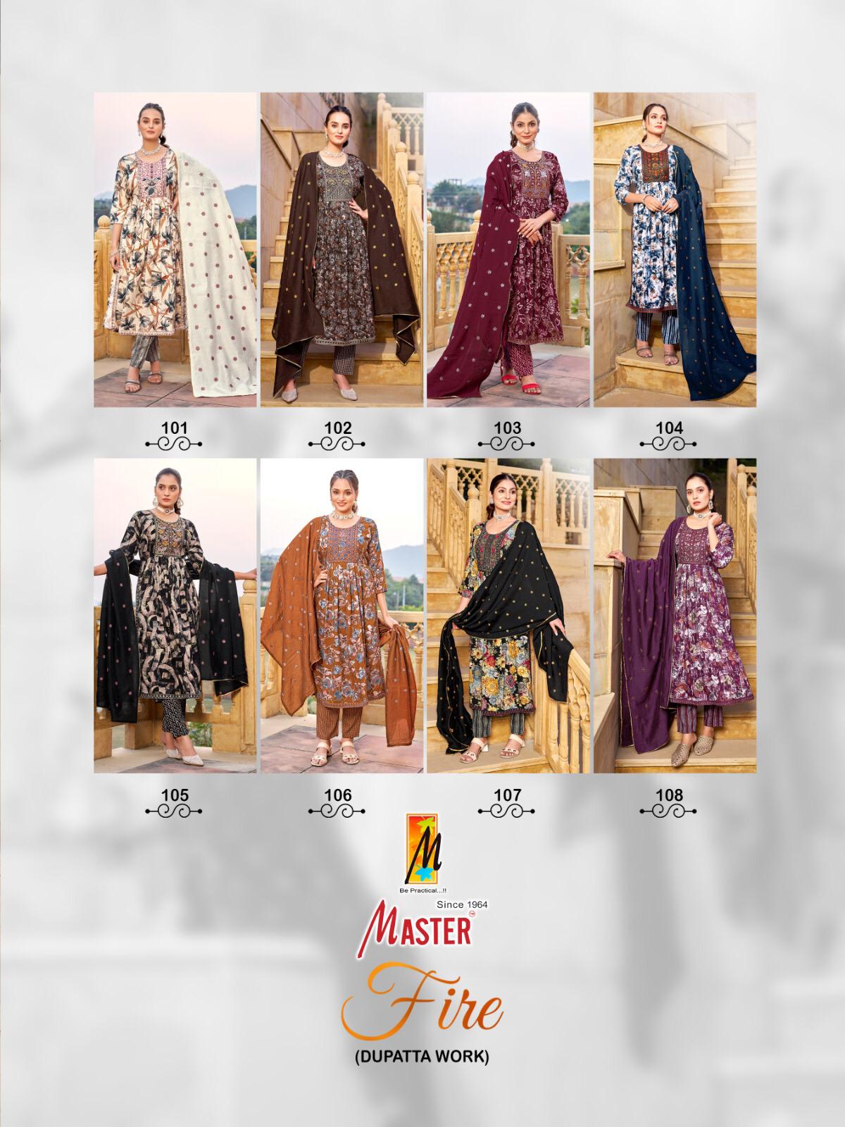 Fire Nayra Master Rayon Readymade Pant Style Suits Wholesaler Gujarat