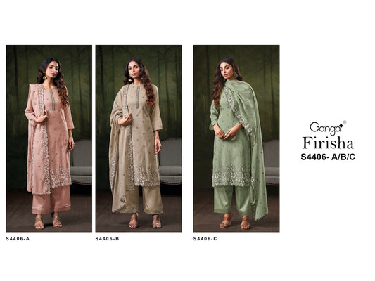 Firisha 4406 Ganga Viscose Plazzo Style Suits Supplier Gujarat