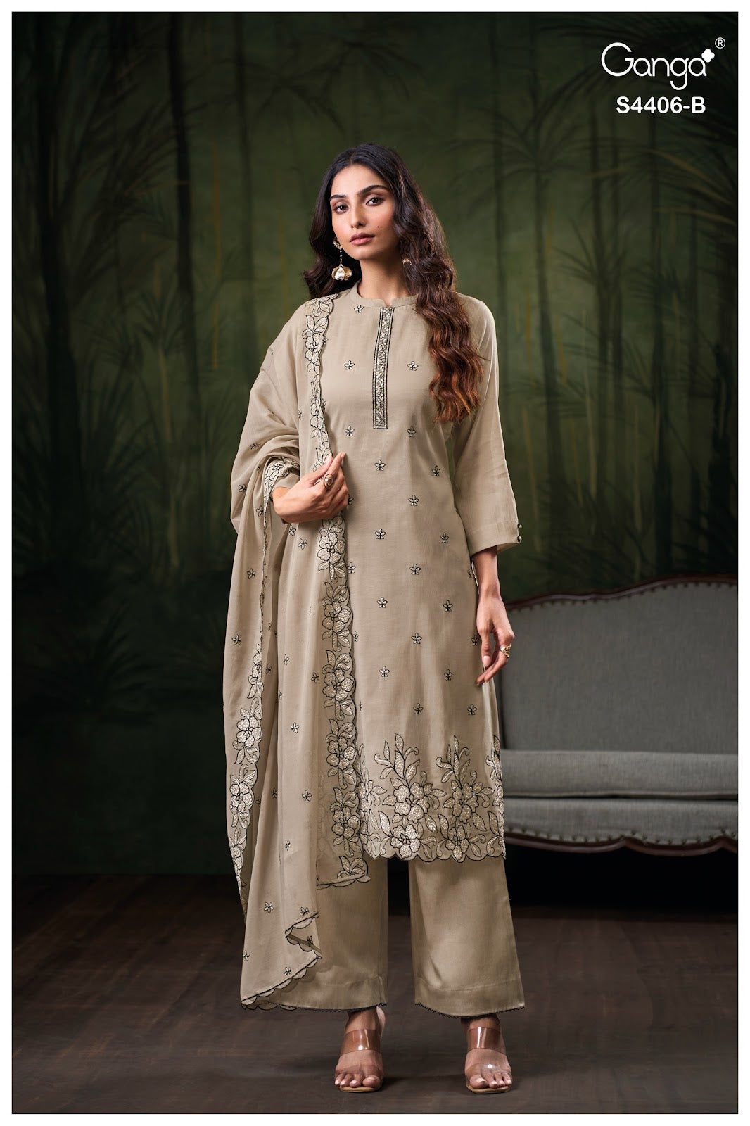 Firisha 4406 Ganga Viscose Plazzo Style Suits Supplier Gujarat