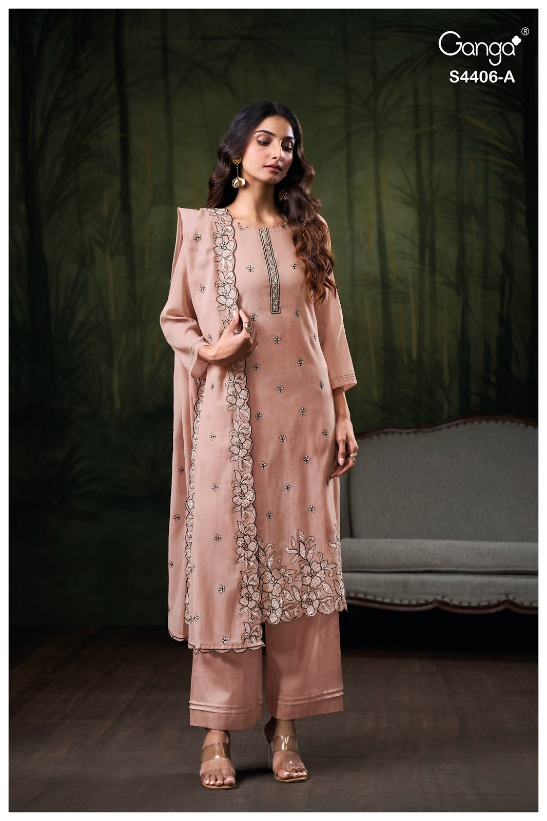 Firisha 4406 Ganga Viscose Plazzo Style Suits Supplier Gujarat