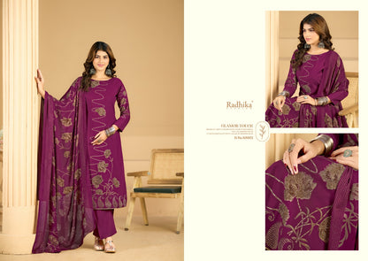 Firoza Radhika Fashion Azara Pure Viscose Karachi Salwar Suits Exporter