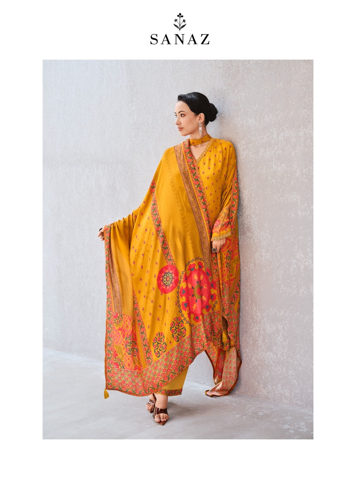 Firoza Sanaz Viscose Muslin Pant Style Suits Exporter Gujarat