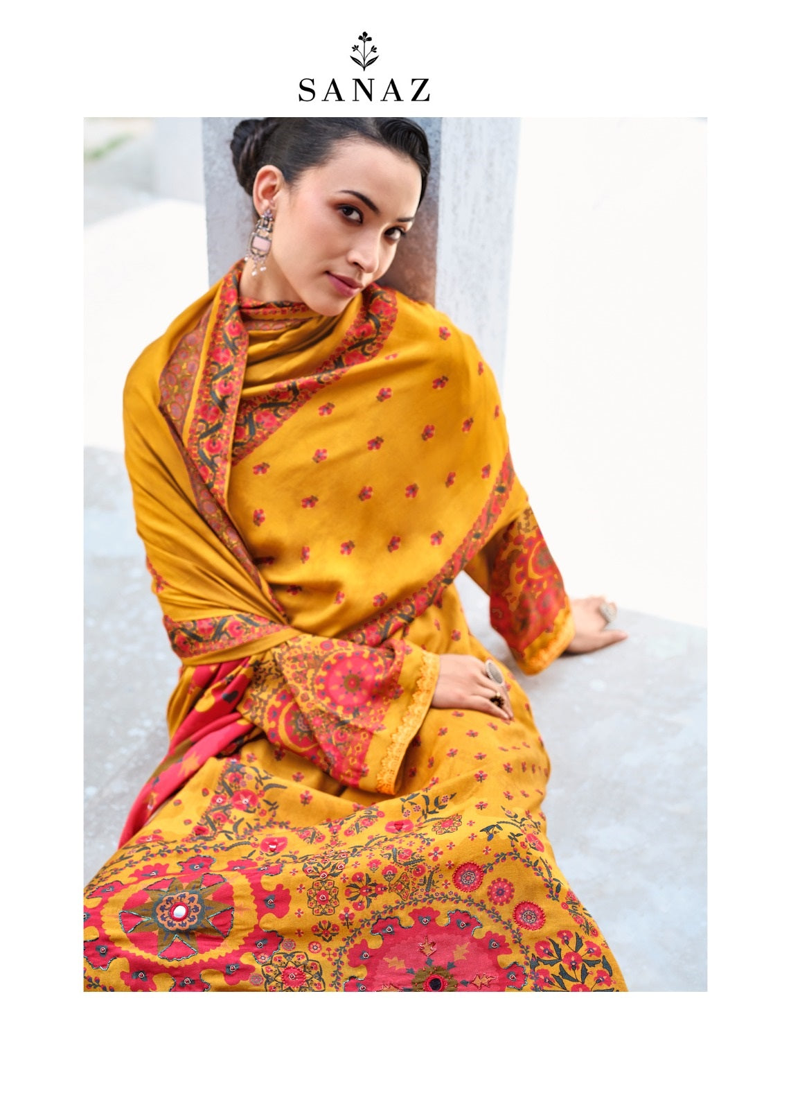 Firoza Sanaz Viscose Muslin Pant Style Suits Exporter Gujarat