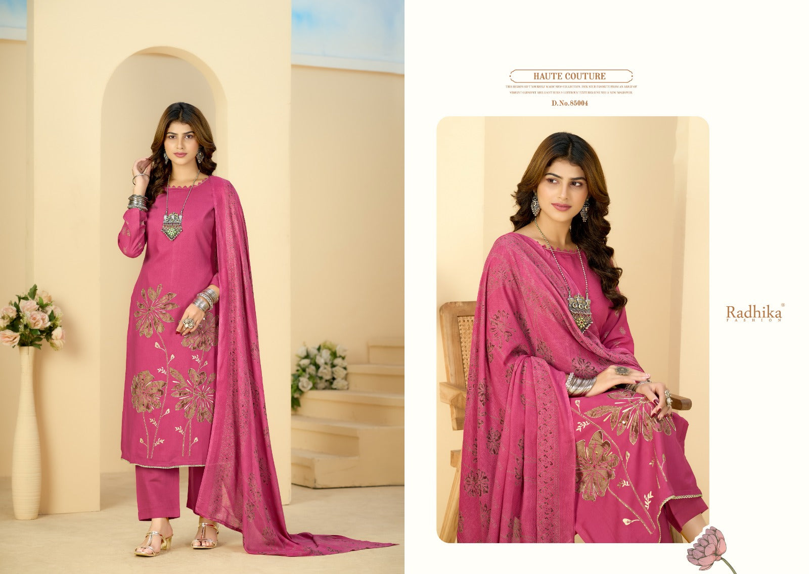 Firoza Vol 2 Radhika Fashion Azara Pure Viscose Karachi Salwar Suits Supplier Gujarat